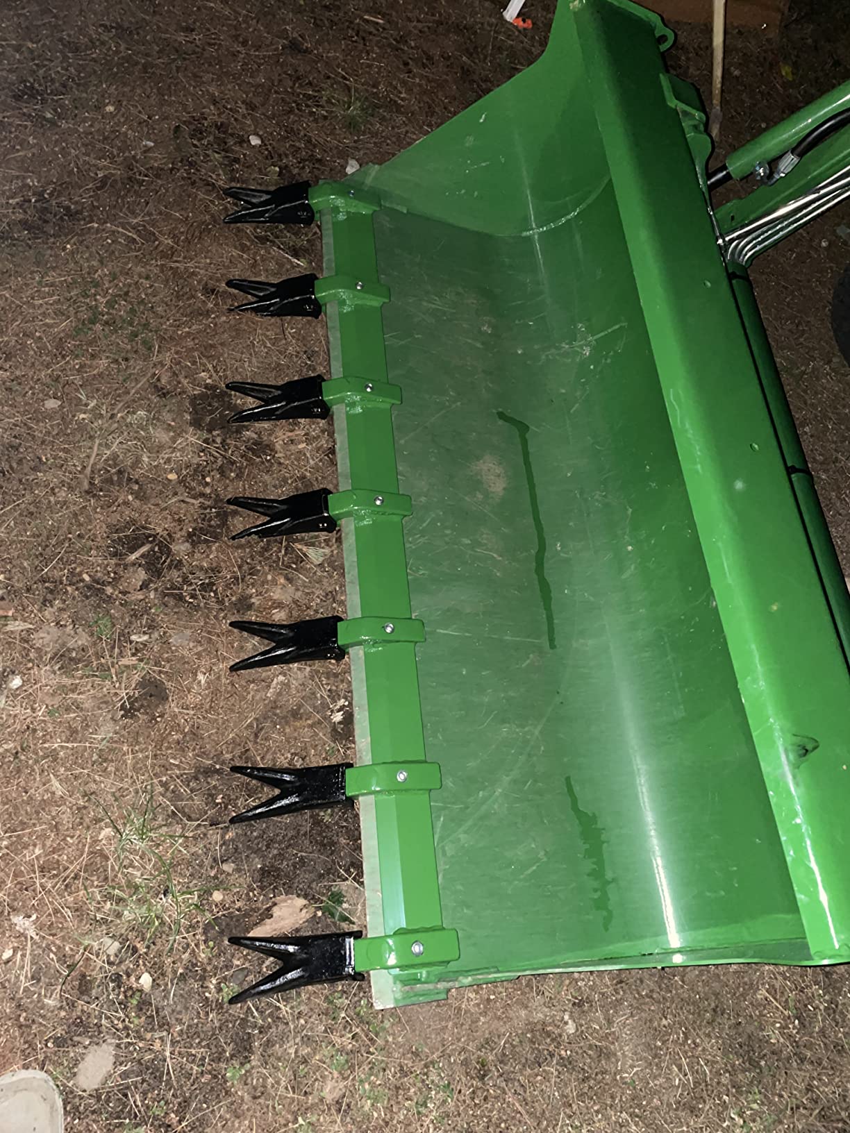 Bucket Tooth Bar for Sub-Compact Tractor - Green 53 Inch, Fits Bucket Cutting Edges Sized 1/2