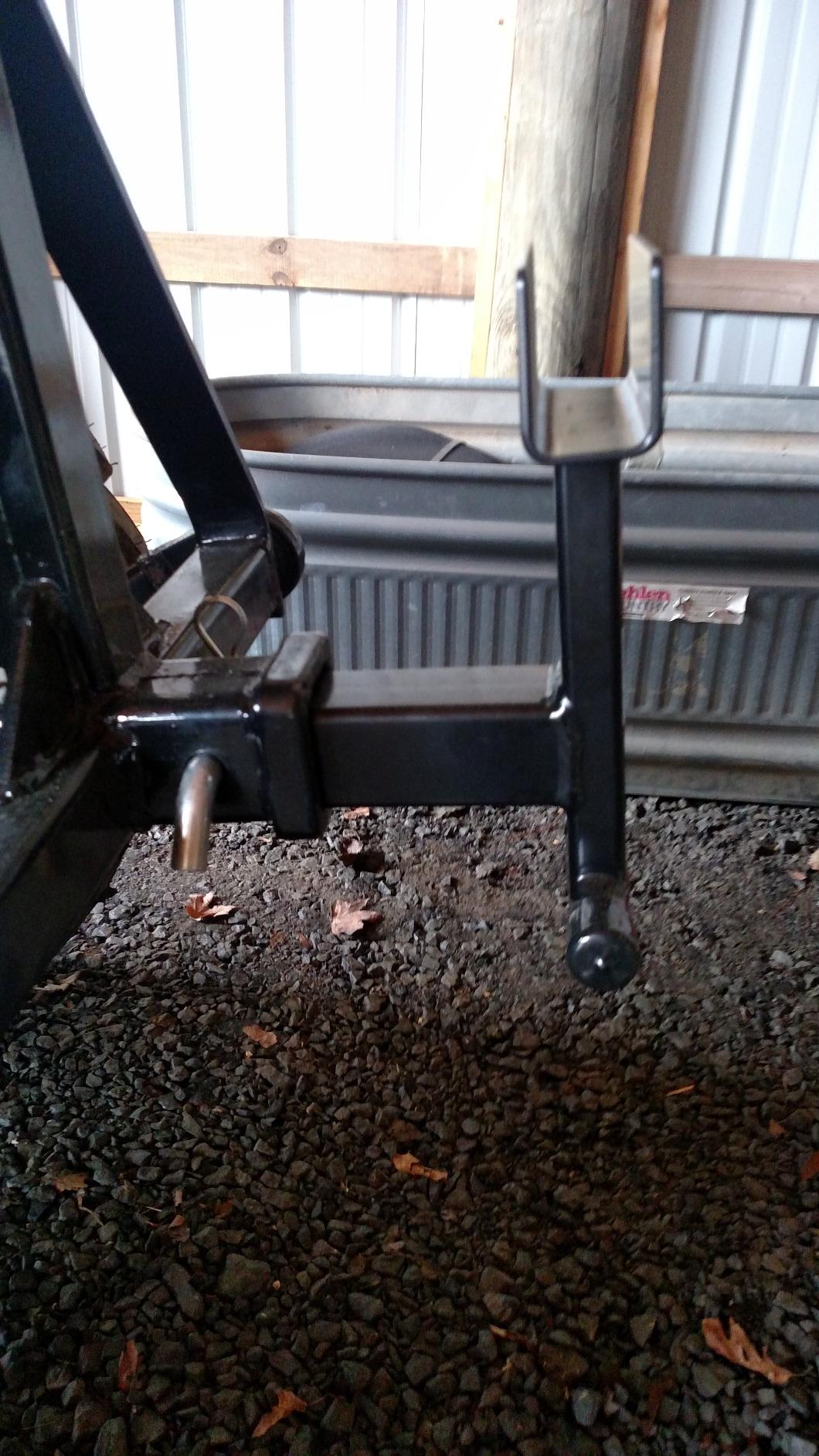 Trash Can Hauler Grabber for Lawn Mower | Hitch'N Can Works with 2 Inch Receiver Hitch on Lawnmower | for Use with Sub-Compact Tractors with Three Point Hitch - Orange customer photo 1
