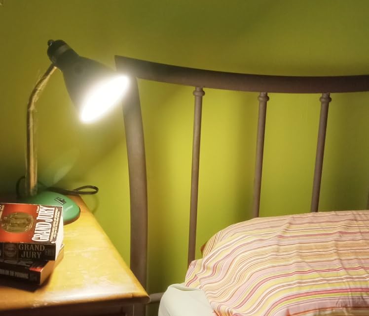 LEPOWER Metal Desk Lamp, Adjustable GooseNeck Reading Light for Bedroom | Compact & Sturdy, Space-Saving for Bedside & Dorm, E26 Table Lamp, Eye-Caring, Ideal for Study, Office, Back to School customer photo 1