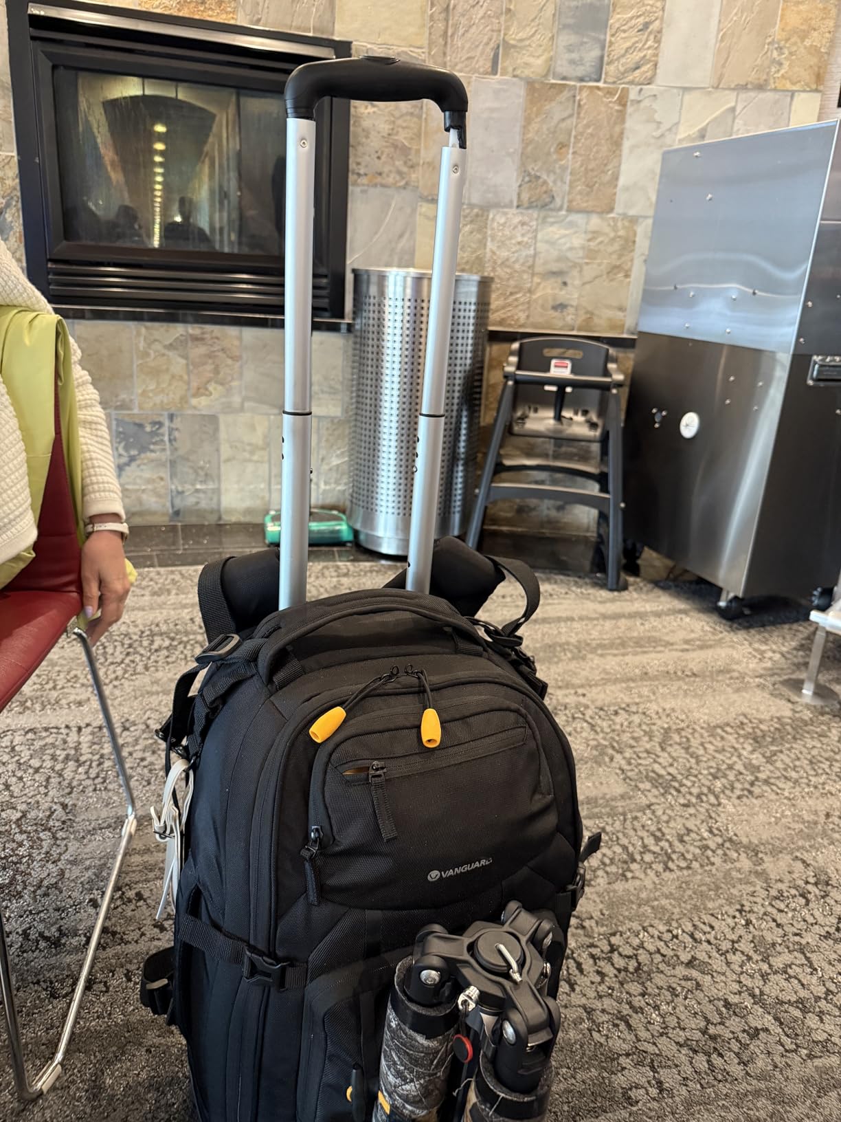 VANGUARD ALTA Fly 58T DSLR Camera Backpack, 8 Wheel Spinner/Trolley | 4-wheel trolley with backpack harness and laptop sleeve for photography, drone transport and travel customer photo 2