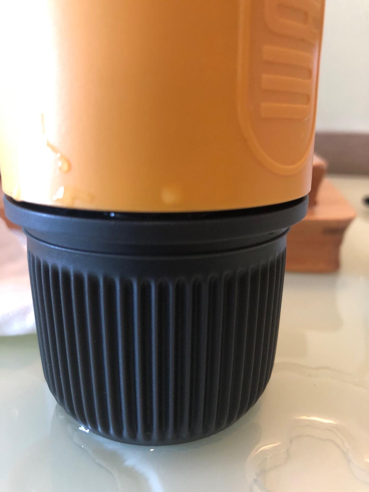 WACACO Nanopresso Portable Espresso Machine, Evolution of the Minipresso, Maximum Pressure 18 Bar, Travel Coffee Maker, No Need for Battery, Manual Operated, Grey customer photo 2