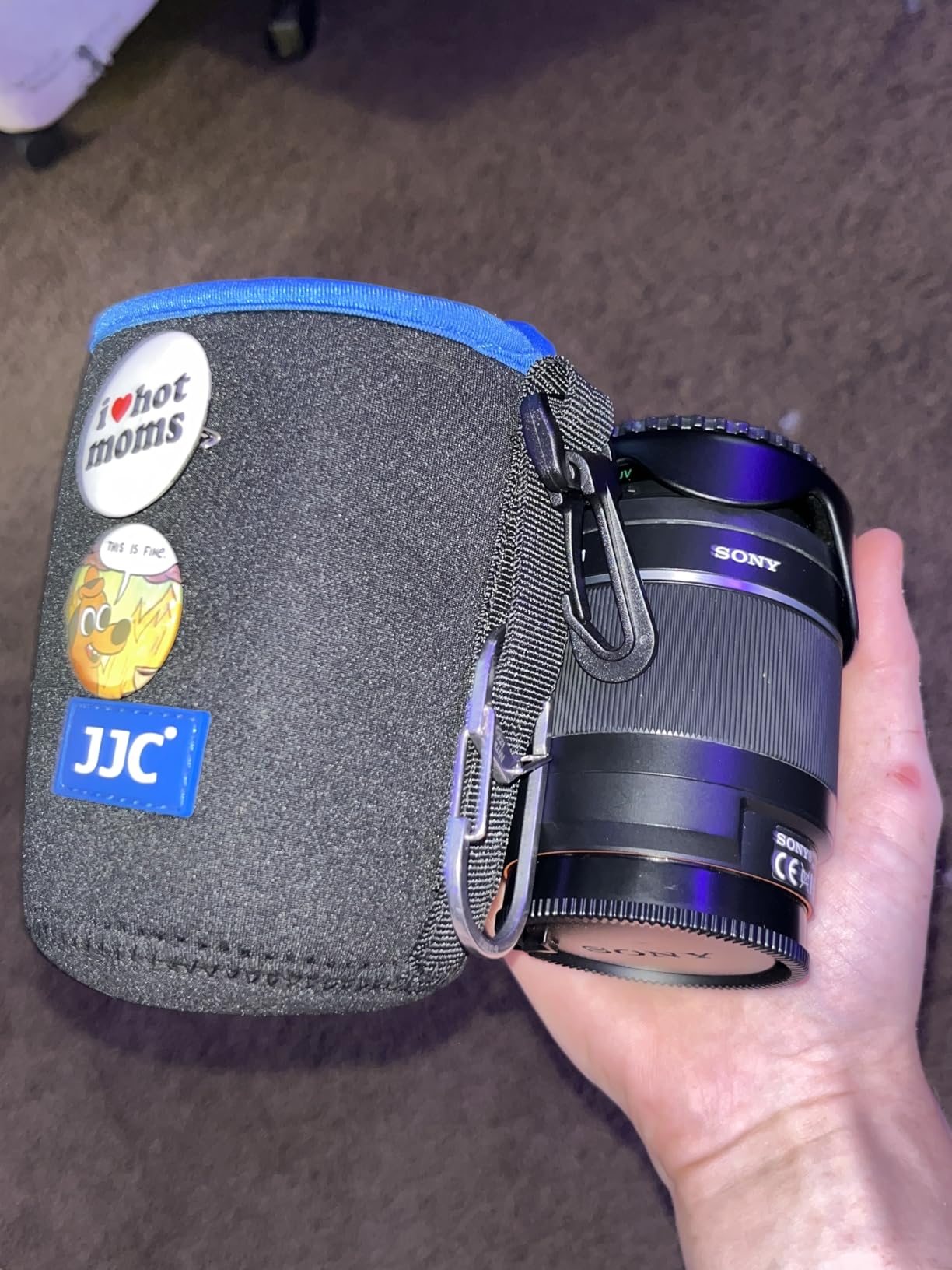 JJC Neoprene Camera Lens Pouch Case, Drawstring Bag for Lens up to 3.3x5.1 inch customer photo 2