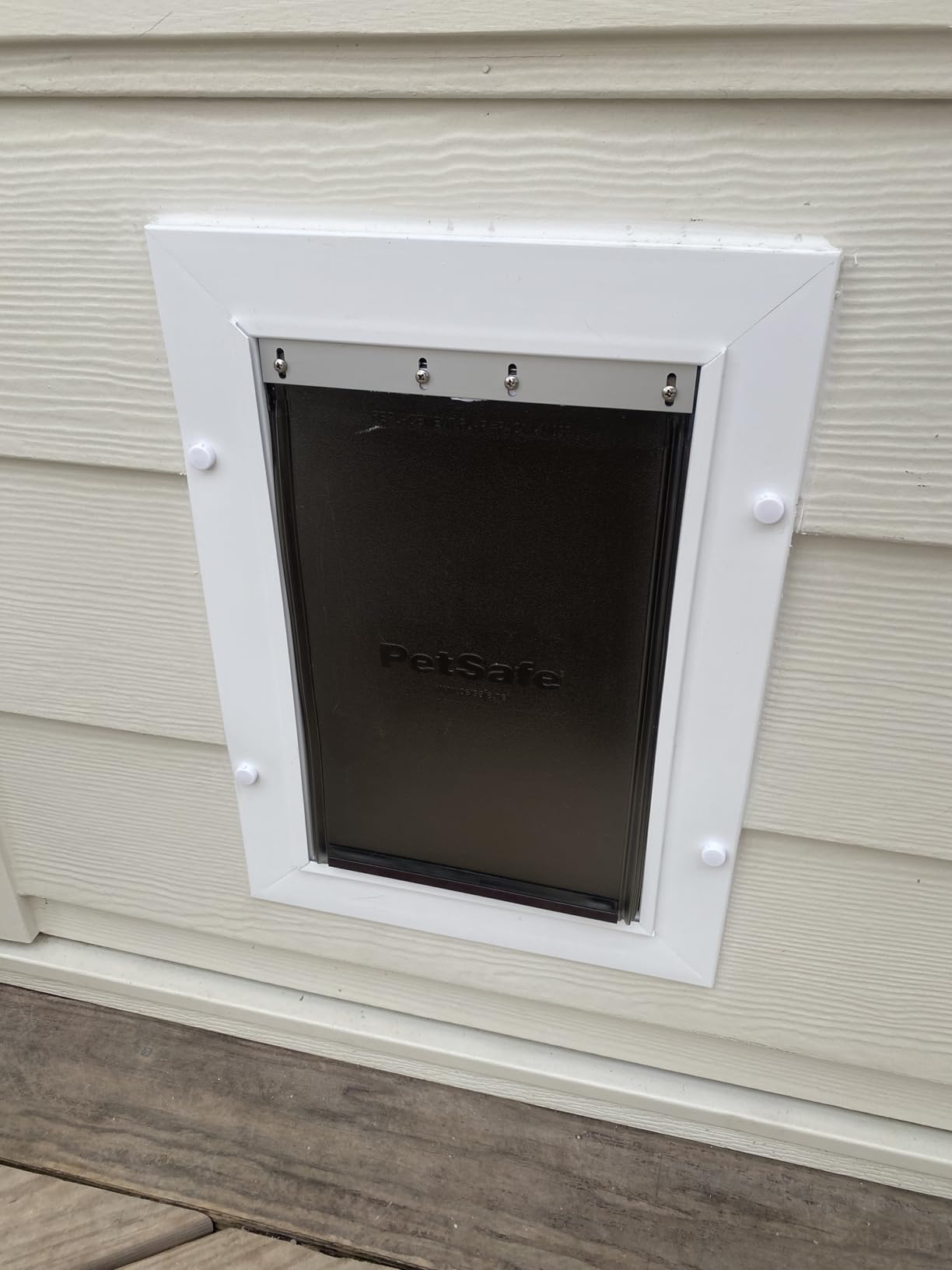 PetSafe Wall Entry Pet Door, Telescoping, Dogs up to 100 lb, Large | Insulates Better Than Metal, Interior & Exterior Install, Weatherproof Double-Flap, DIY Telescoping Tunnel 4.75-7.25 in Walls customer photo 2