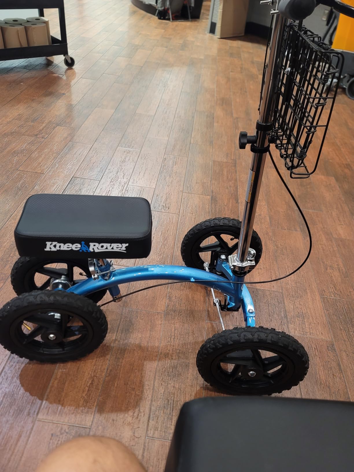 KneeRover Quad All Terrain Knee Scooter for Adults, Metallic Blue | Four Pneumatic Wheels, Heavy Duty Knee Walker For Foot Surgery, Broken Ankle Foot Injuries Recovery, Knee Crutch Alternative customer photo 2