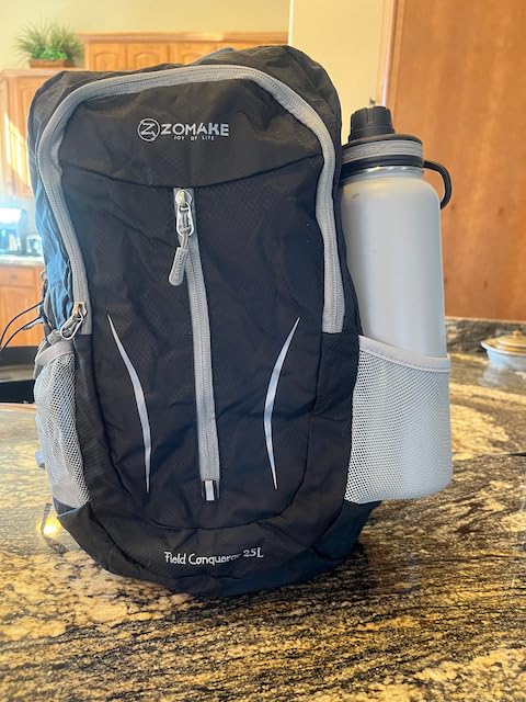 ZOMAKE Lightweight Packable Backpack 30L, Foldable Travel Hiking Daypack | Water Resistant Collapsible Backpacks, Folding Day Pack for Outdoor Camping Sport, Everyday Carry,Multiple Pockets(Navy Blue) customer photo 2