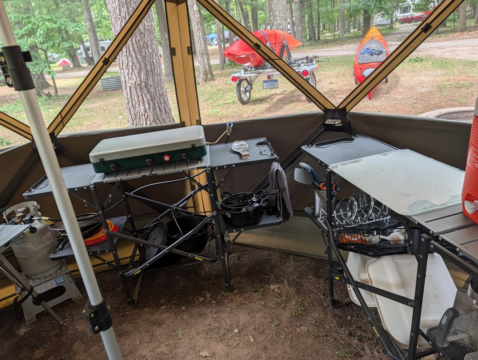 GCI OUTDOOR Master Cook Station | Portable Folding Kitchen Table with Soft Shell Sink, Heat Resistant Tabletop & Telescoping Lanter Pole, Perfect for Camping Trips customer photo 2