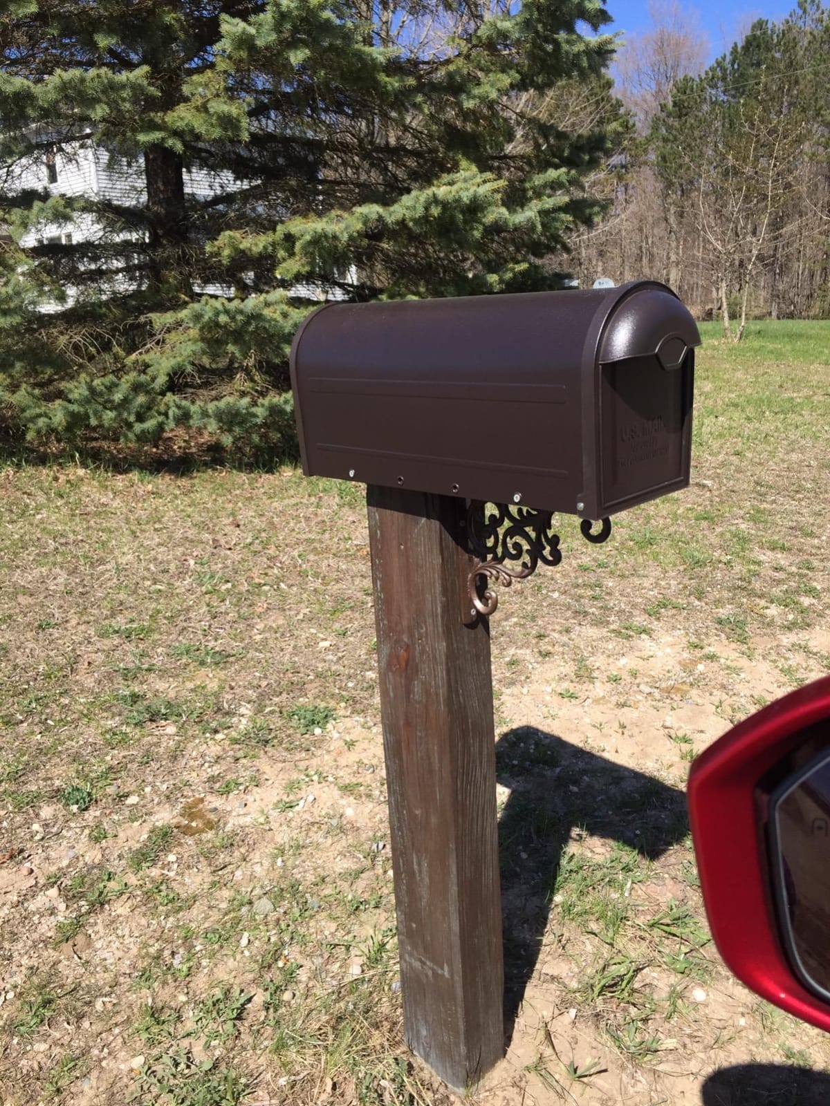 Architectural Mailboxes 8830RZ-10 Winston Post Mount Mailbox, Rubbed Bronze | Galvanized Steel, Weather-Resistant, Powder-Coat Finish, USPS Approved customer photo 1