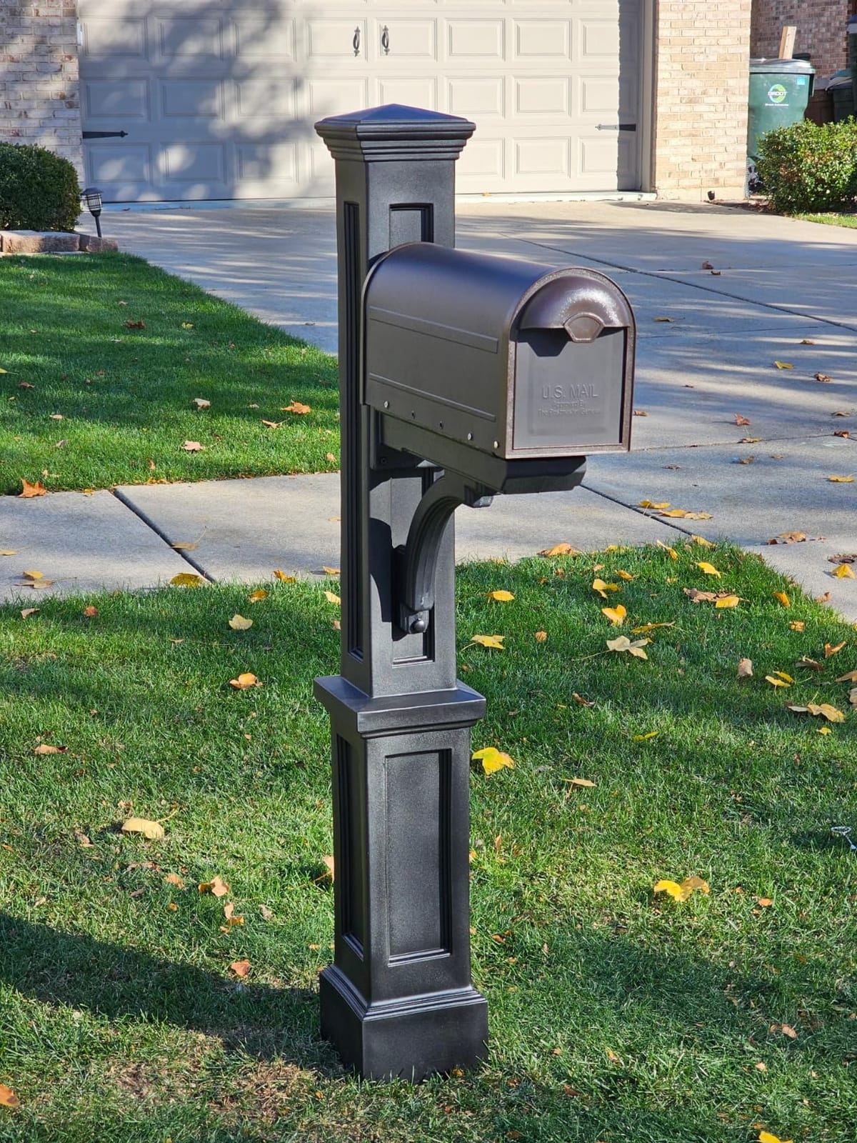 Architectural Mailboxes 8830RZ-10 Winston Post Mount Mailbox, Rubbed Bronze | Galvanized Steel, Weather-Resistant, Powder-Coat Finish, USPS Approved customer photo 2