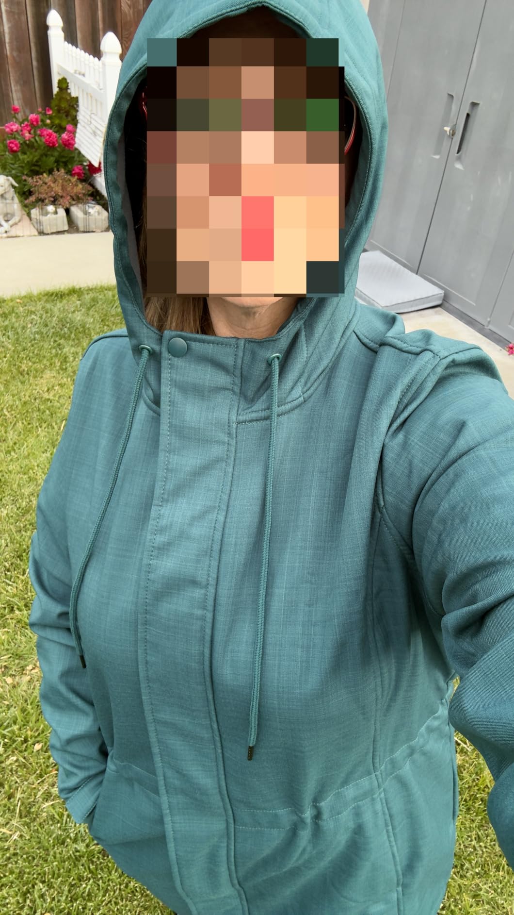Outdoor Ventures Women's Waterproof Fleece Lined Hooded Softshell Rain Coat customer photo 2