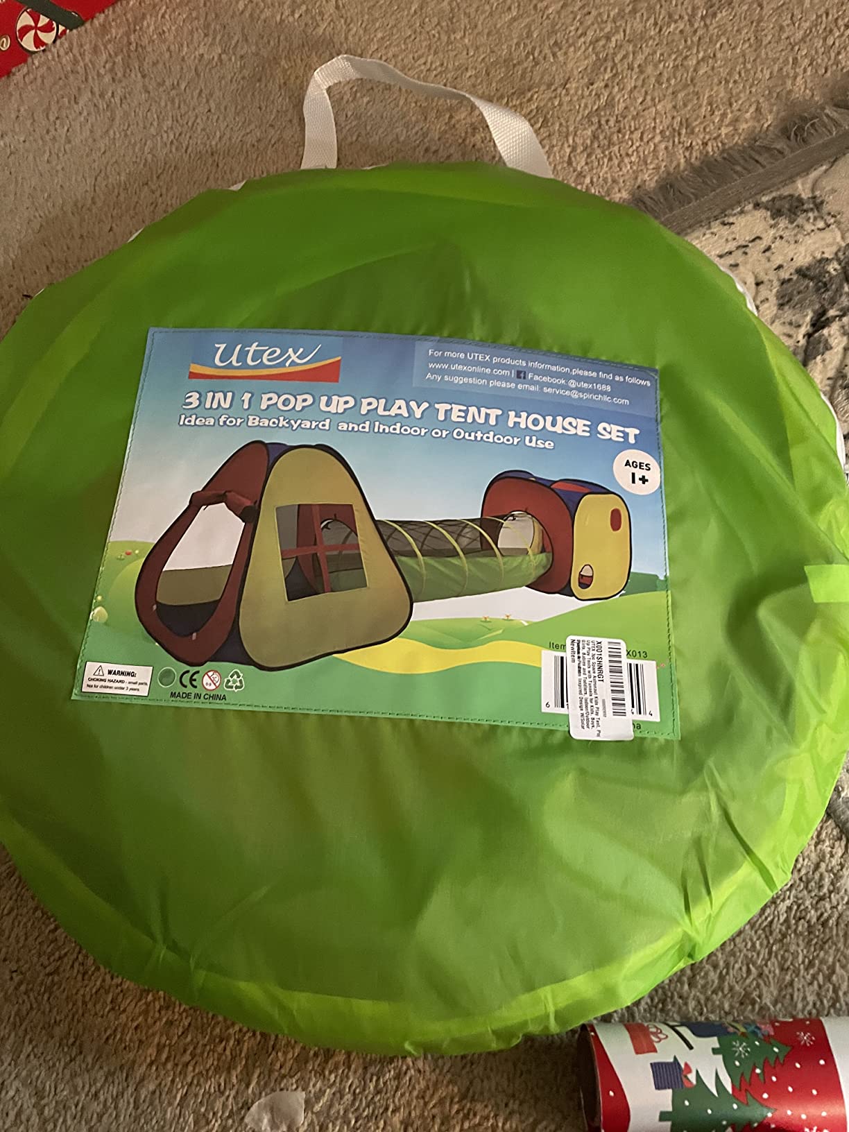 UTEX 3 in 1 Space Astronaut Pop Up Play Tents with Tunnel for Kids | Tunnel Toys for Toddlers 1-3, Tear-resistant Fabric, Indoor/Outdoor Playhouse customer photo 1