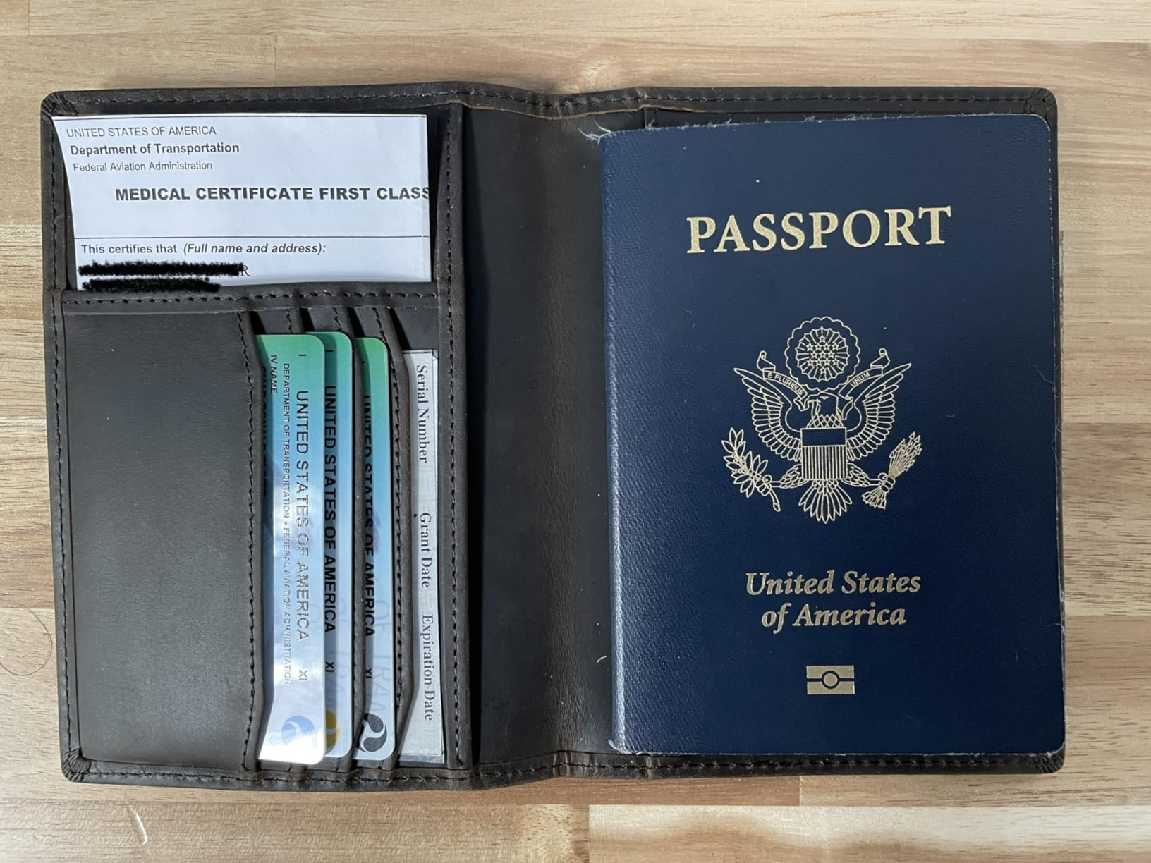 Polare Slim RFID Blocking Leather Passport Holder Travel Bifold Wallet For Men customer photo 2