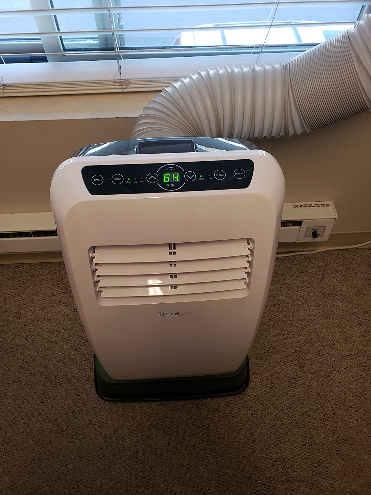SereneLife Portable Air Conditioner, With Dual Motor, Dehumidifier & Fan | 8,000 BTU AC With Temperature Ranges 64°F-90°F | Fast Powerful Cooling | 3 Fan Speeds, Remote Control, & Window Exhaust Kit customer photo 2