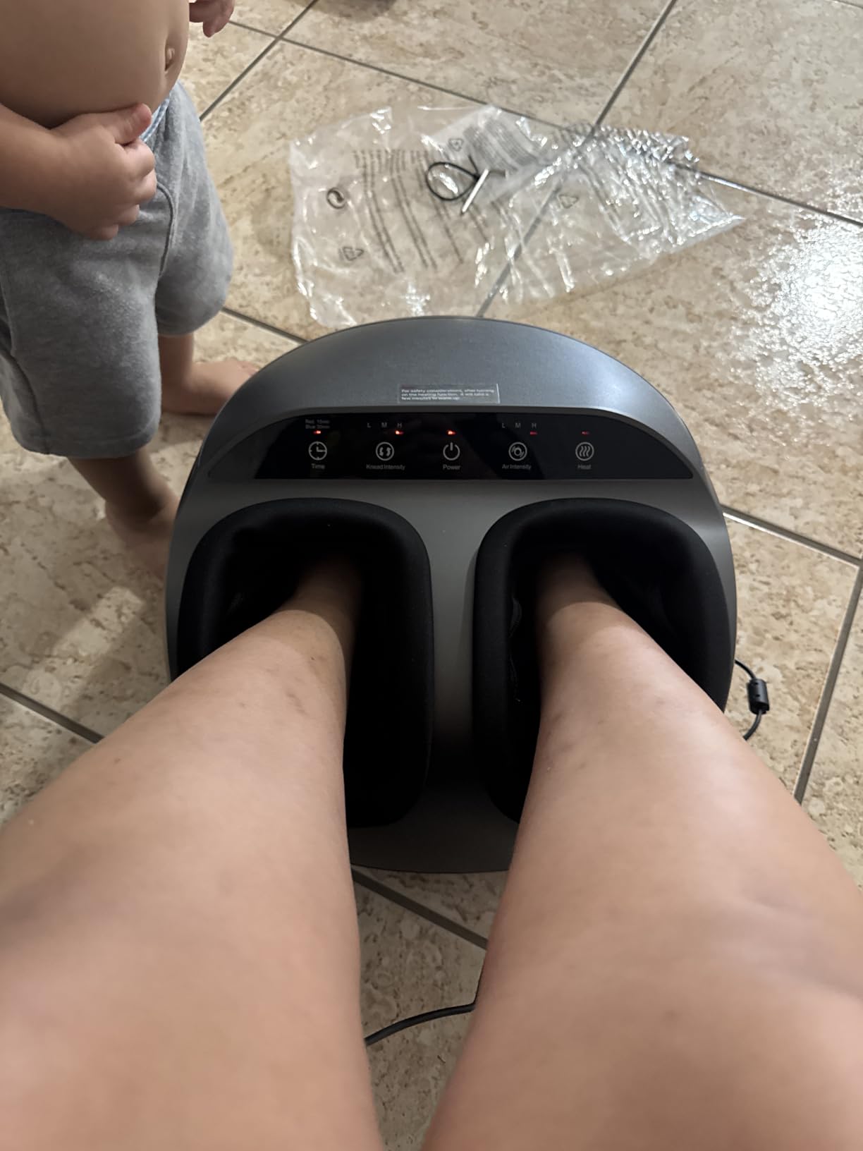 RENPHO Full Foot Massager with Heat, Deep Shiatsu for Plantar Fasciitis | FSA Eligible HSA, 3 Compression & Kneading Levels, Corded Electric, Auto Timer, Birthday Gifts for Women Men, Size up to 13 customer photo 2