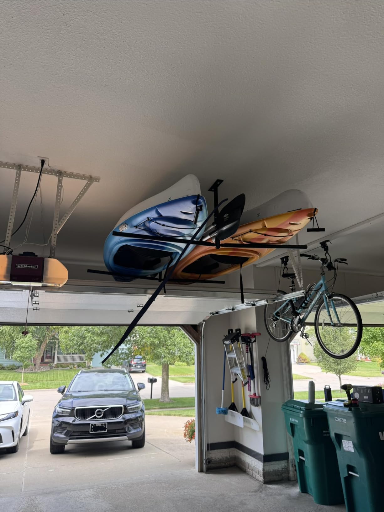 StoreYourBoard Adjustable Kayak Ceiling Rack - Hi Port 2 Garage Ceiling Kayak Hanger | Adjustable Overhead Kayak Storage for Recreational & Touring Kayaks | Garage Organization customer photo 1