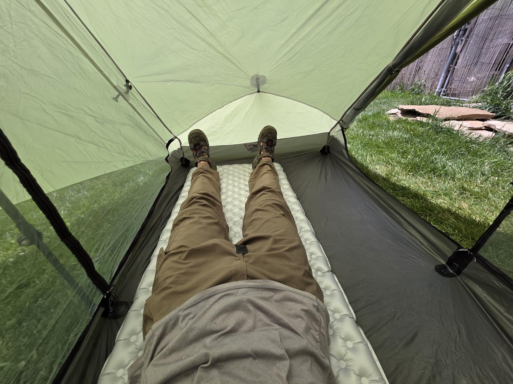 LANSHAN Ultralight Waterproof 1-2 Person Backpacking Tent | Ultralight waterproof nylon, pitch anywhere, for camping & travel customer photo 2