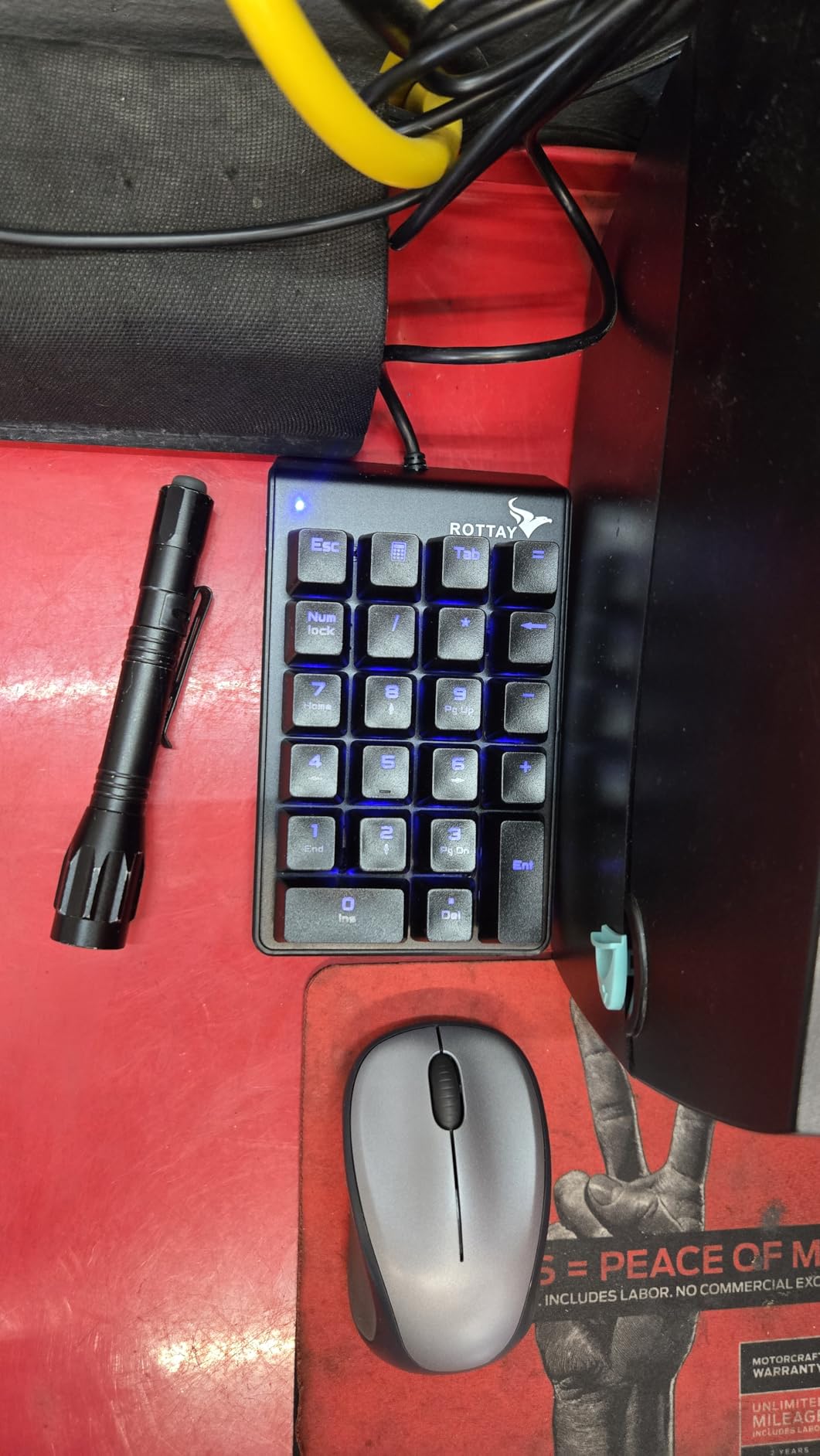 Mechanical Numeric Keypad, 22-Key USB Numpad for Laptop with LED Backlight customer photo 2