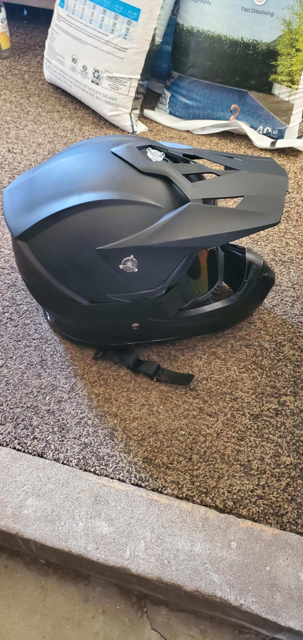 ILM Adult Dirt Bike Helmets Motocross ATV Dirtbike BMX MX Offroad Full Face Motorcycle Helmet, DOT Approved Model 128S (Matte Black, Adult-L) customer photo 1