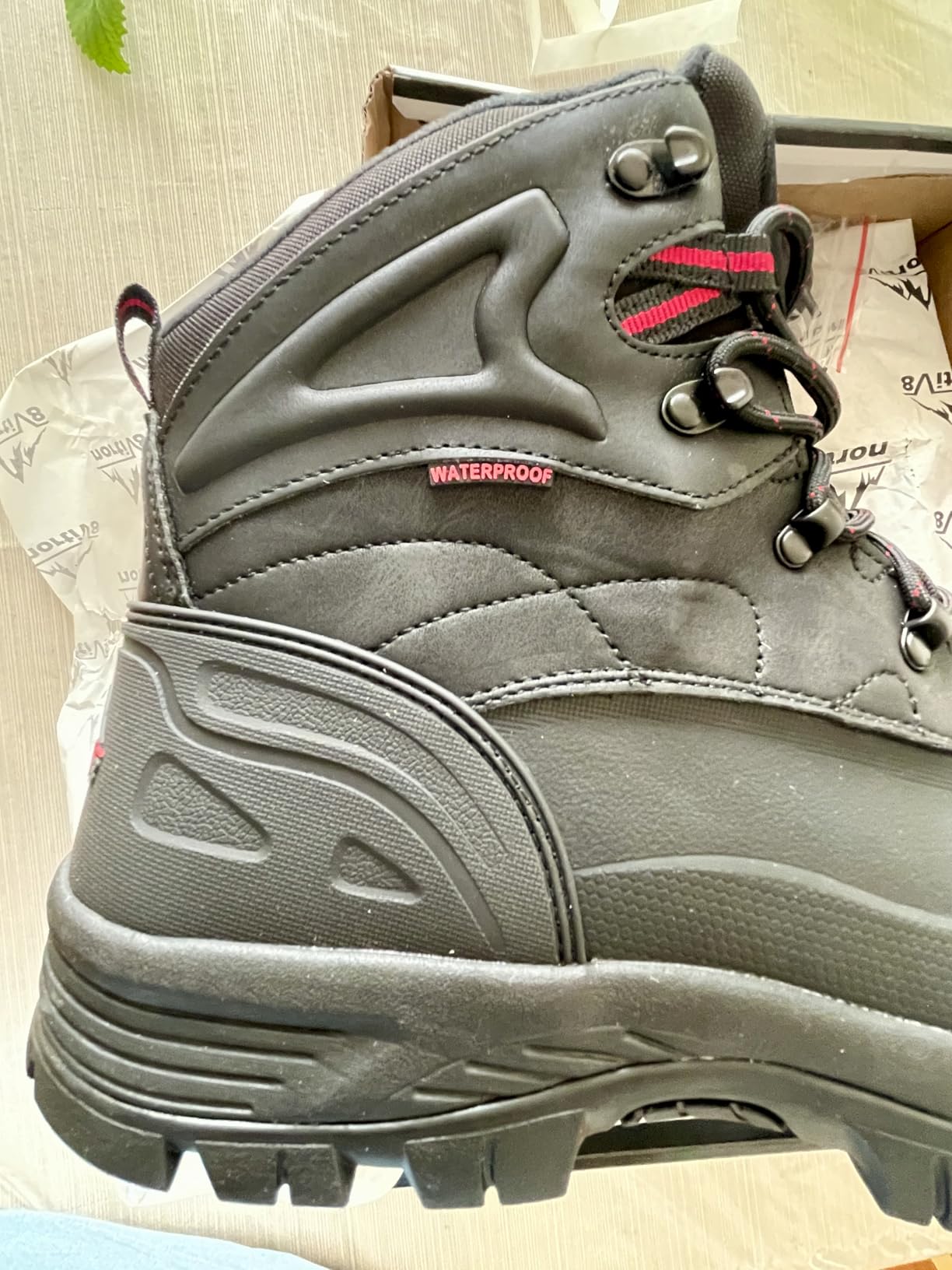 NORTIV 8 Men's Waterproof Hiking Winter Snow Boots customer photo 1