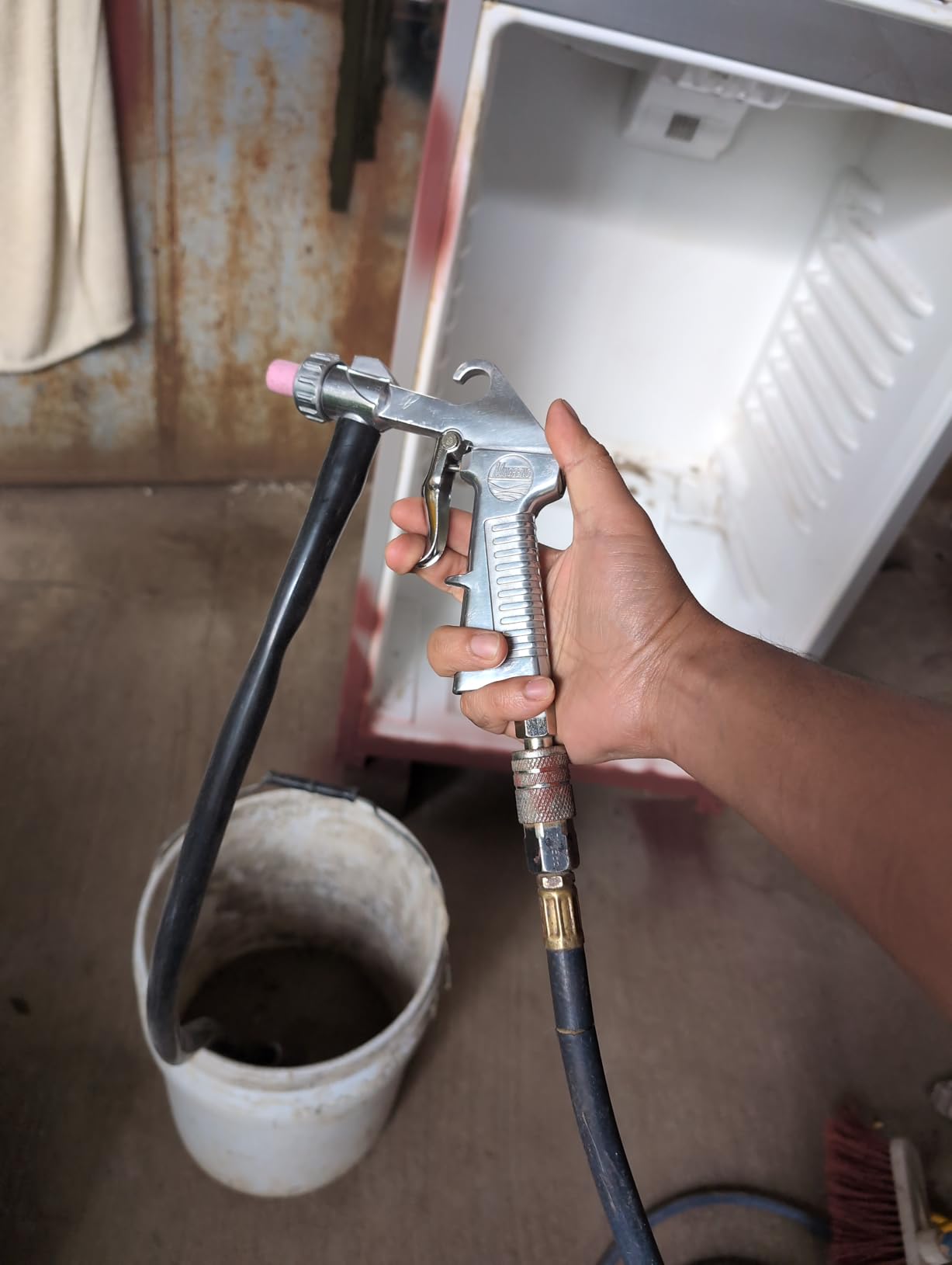 Wogoboo Sand Blaster Kit Blasting Sandblaster Siphon Feed Gun Nozzle Rust Remove Abrasive Sand Blasting for Sandblast Cabinets customer photo 1