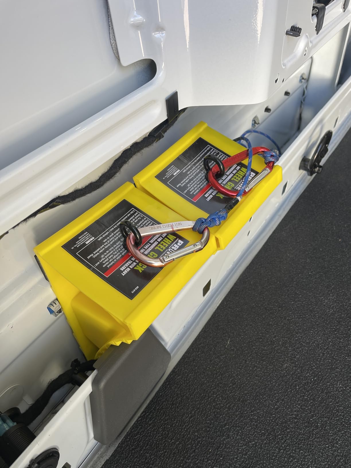 PR1ME Wheel Chocks with Non-Slip Base for RV & Trailer. 2 Pack Heavy Duty Wheel Chock with Bright Yellow. Lightweight Wheel Stoppers for Cars Camper Trucks RVs, Fit for Most Tyre Sizes customer photo 1
