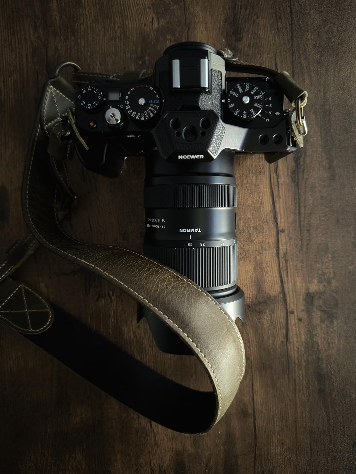 MegaGear Sierra Genuine Full-Grain Leather Camera Strap - Vintage Shoulder & Neck Strap for Canon, Sony, Fuji, Leica, Nikon, Olympus DSLR & Mirrorless - 39-47 in Adjustable, Hand-Stitched, Brown customer photo 1