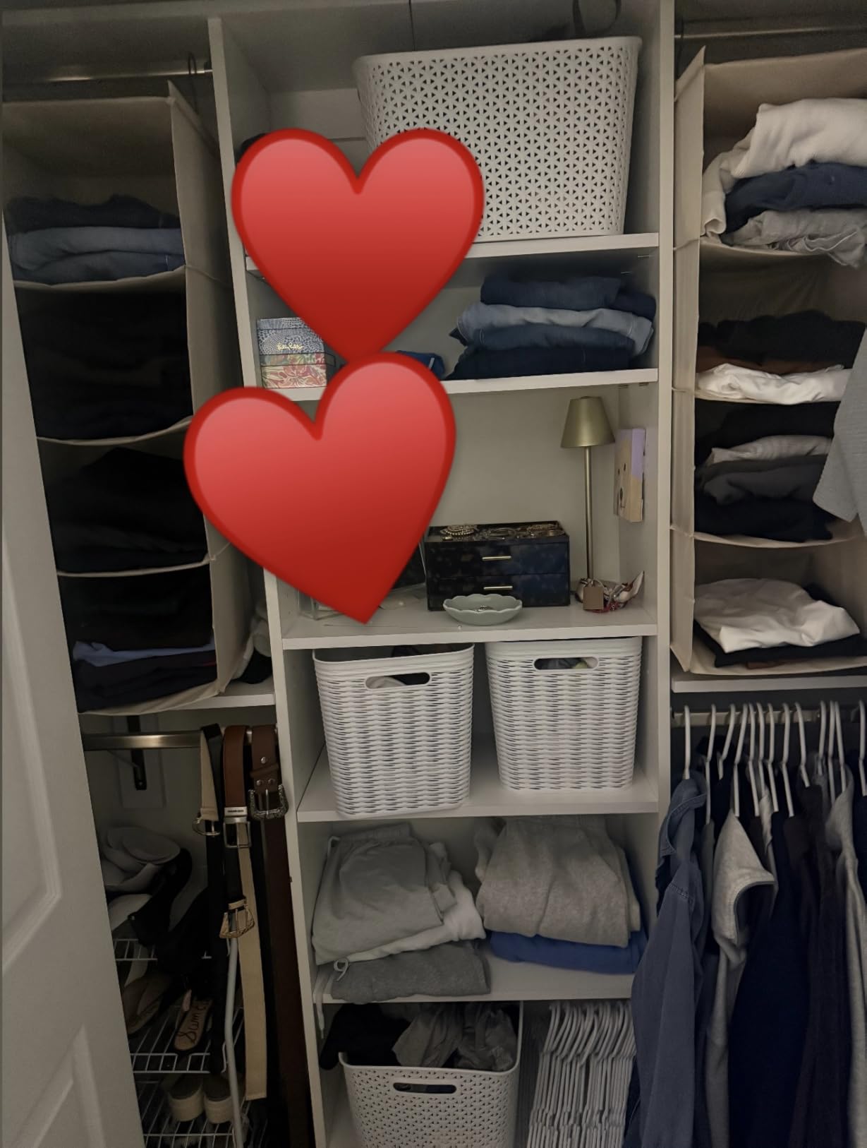 Hanging Closet Organizer 3-Shelf, Oxford Fabric Wardrobe Storage, Gray - Foldable, Washable, Space-Saving Design customer photo 1