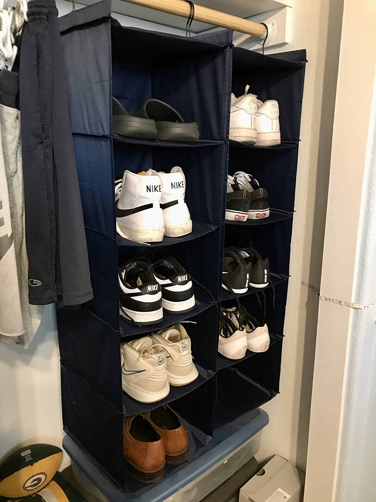 Hanging Closet Organizer 3-Shelf, Oxford Fabric Wardrobe Storage, Gray - Foldable, Washable, Space-Saving Design customer photo 2