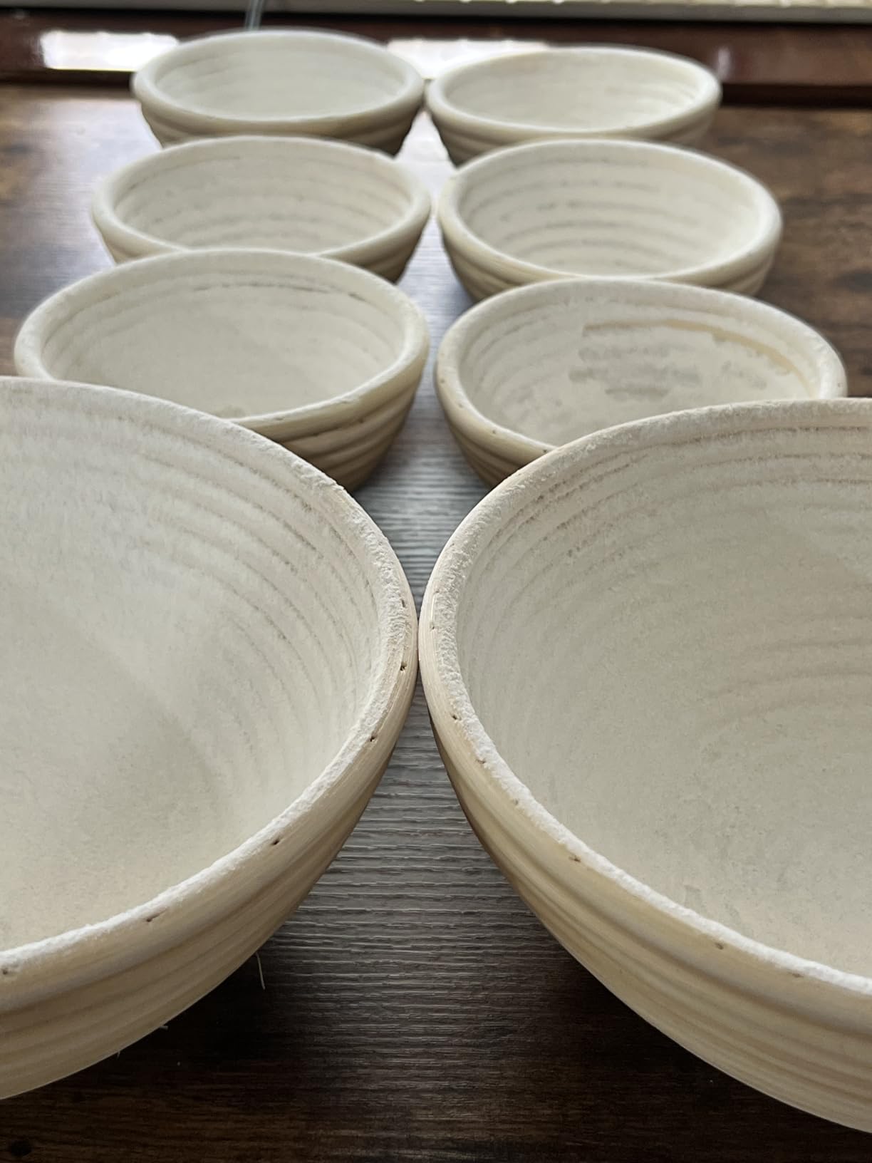 DOYOLLA Bread Proofing Baskets Set of 2 8.5 inch Round Dough Proofing Bowls and Liners Perfect Home Sourdough Bread Baking supplies customer photo 2