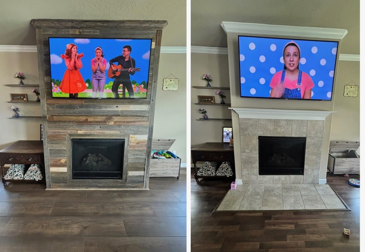 Rockin' Wood Real Wood Nail Up Application Rustic Reclaimed Naturally Weathered Barn Wood Accent Paneling Board Planks for Home Walls (8 Square feet) customer photo 1