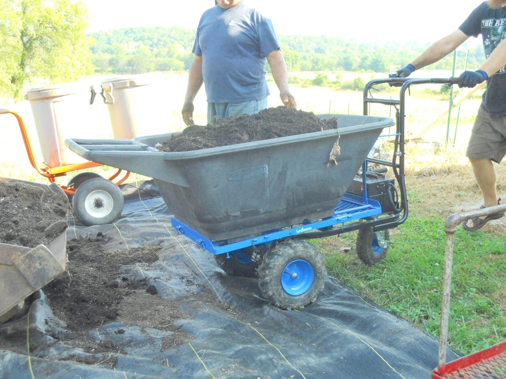 Landworks AGM Electric Utility Cart - 500W Lead-Acid Battery-Powered Power Wagon, 500 lbs Load Capacity & 1000 lbs Towing, Heavy-Duty Motorized for Garage, Warehouse, and Outdoor Use customer photo 1
