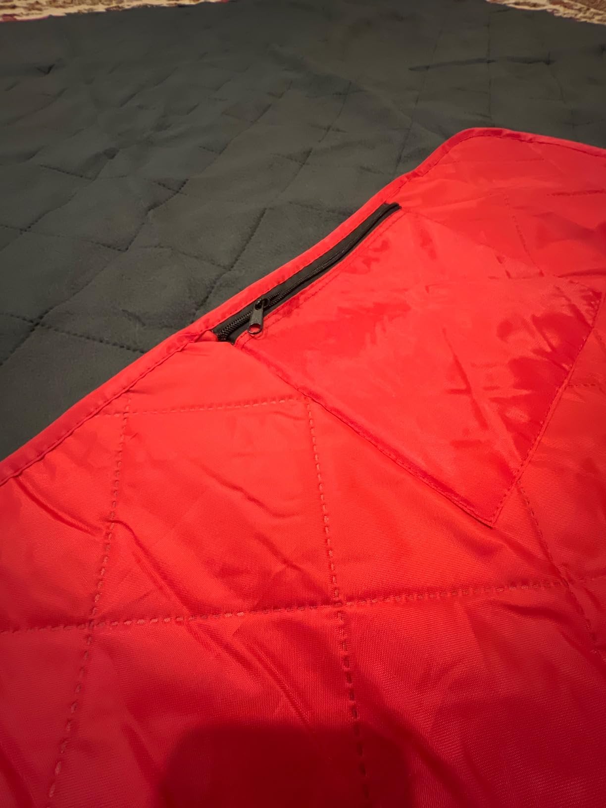 DOWN UNDER OUTDOORS Waterproof 350 GSM Fleece or Sherpa Stadium Blanket | Large Extra Thick, Windproof, Quilted, Machine Washable, Camping Picnic & Outdoor, Beach, Dog, secret pocket, 82 x 55 inches customer photo 2