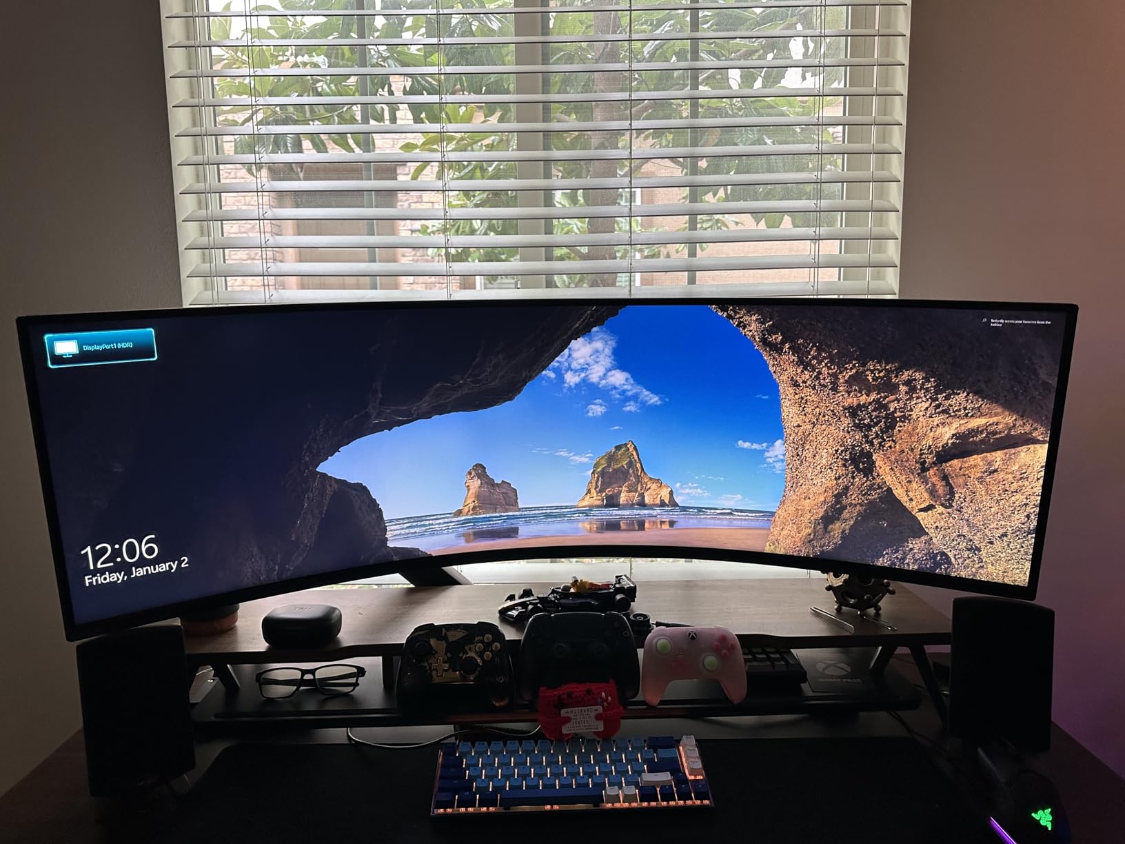 VIVO Premium Aluminum Monitor Arm for Ultrawide Screens up to 49 inches and 33 lbs, Heavy Duty Single Desk Mount, Pneumatic Height, Max VESA 100x100, Black, STAND-V101G1 customer photo 1