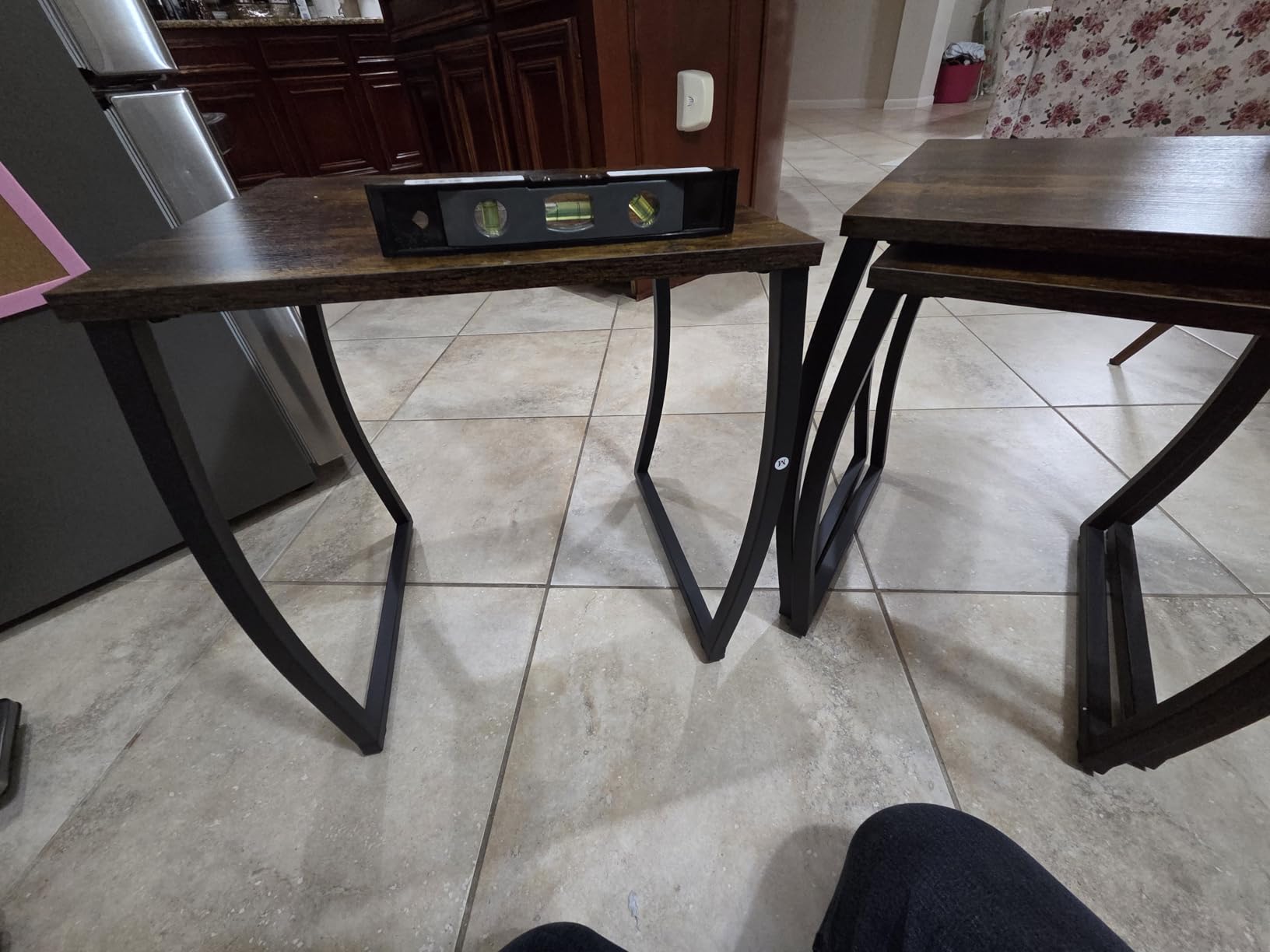 SRIWATANA Nesting Tables, Vintage Side End Tables Living Room, Coffee Snack Table Set of 3 customer photo 1