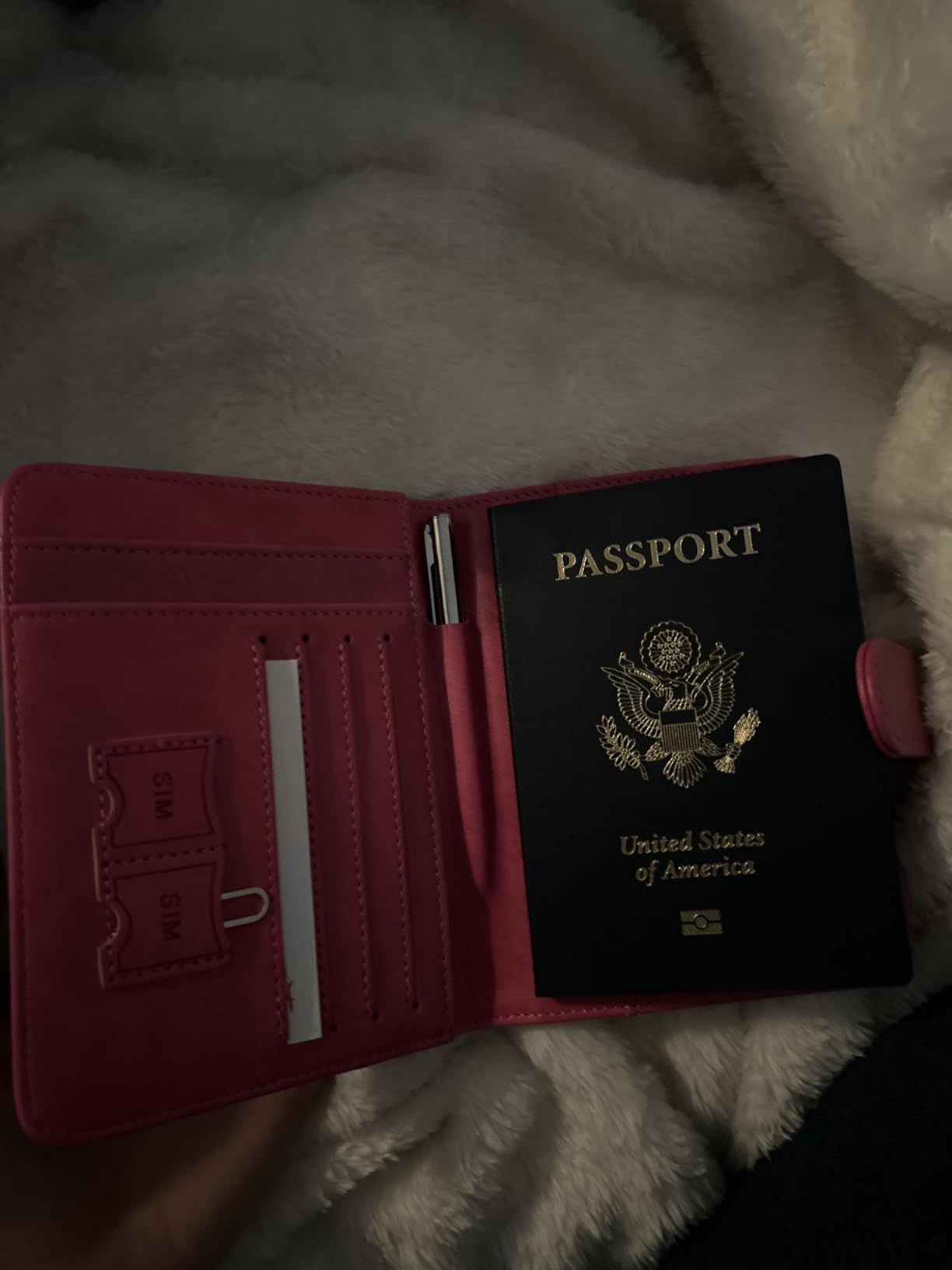 Passport Holder Cover Wallet RFID Blocking, Travel Essentials customer photo 1