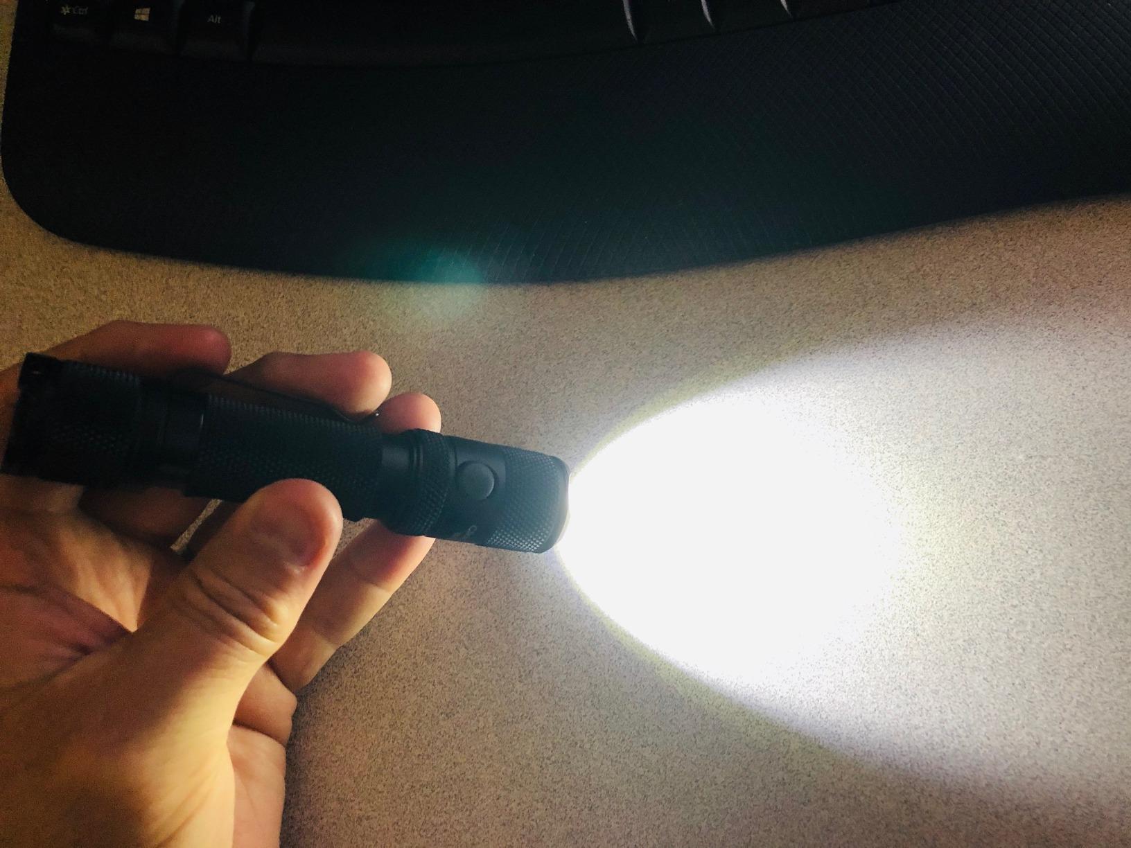 PowerTac M5-G3 2030 Lumens Rechargeable Tactical Flashlight, 330M Throw with Magnetic Charging and Dual Switch, LED Flashlight for Outdoor Emergency customer photo 2