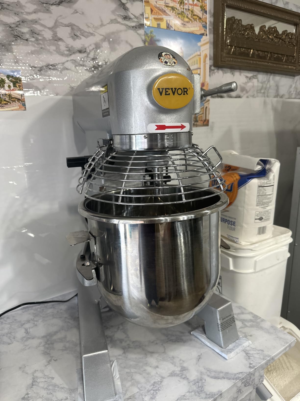Happybuy 20Qt Commercial Food Mixer with Timing Function, Commercial Mixer 1100W Stainless Steel Bowl Heavy Duty Electric Food Mixer with 3 Speeds Adjustable, Perfect for Bakery Pizzeria customer photo 1