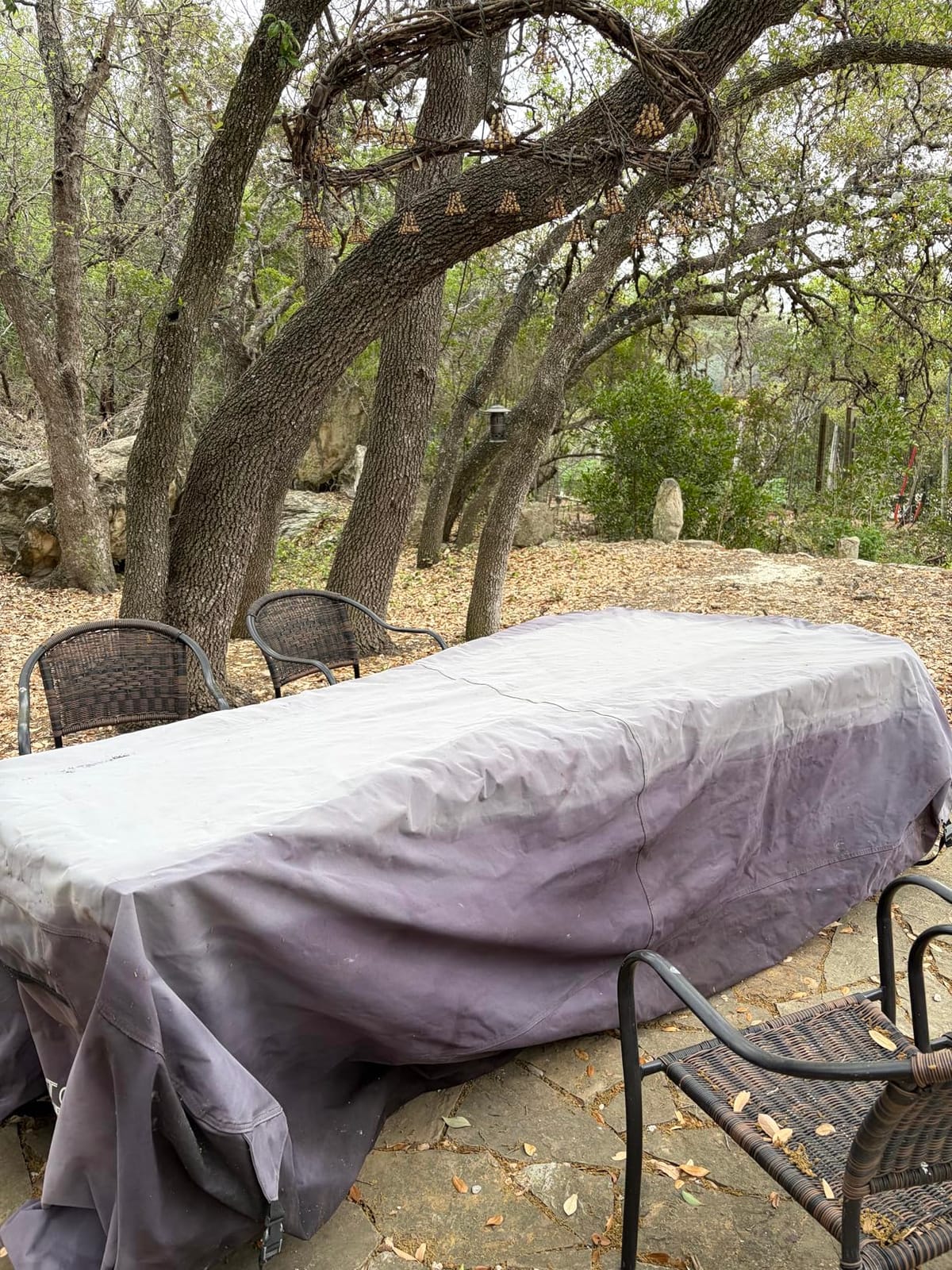 ULTCOVER Waterproof Patio Furniture Cover 111L x 74W in | Heavy Duty 600D Polyester, UV Resistant, Fits Rectangular & Oval Outdoor Dining Table Set customer photo 1