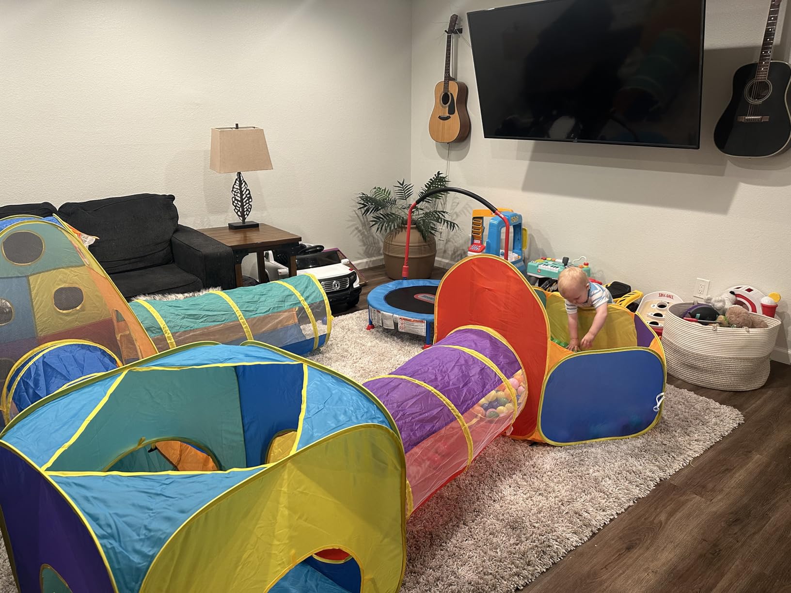Gift for Toddler Boys & Girls, Ball Pit, Play Tent and Tunnels for Kids, Best Birthday Gift for 3 4 5 Year Old Pop Up Baby Play Toy, Target Game w/ 4 Darts Indoor & Outdoor customer photo 1