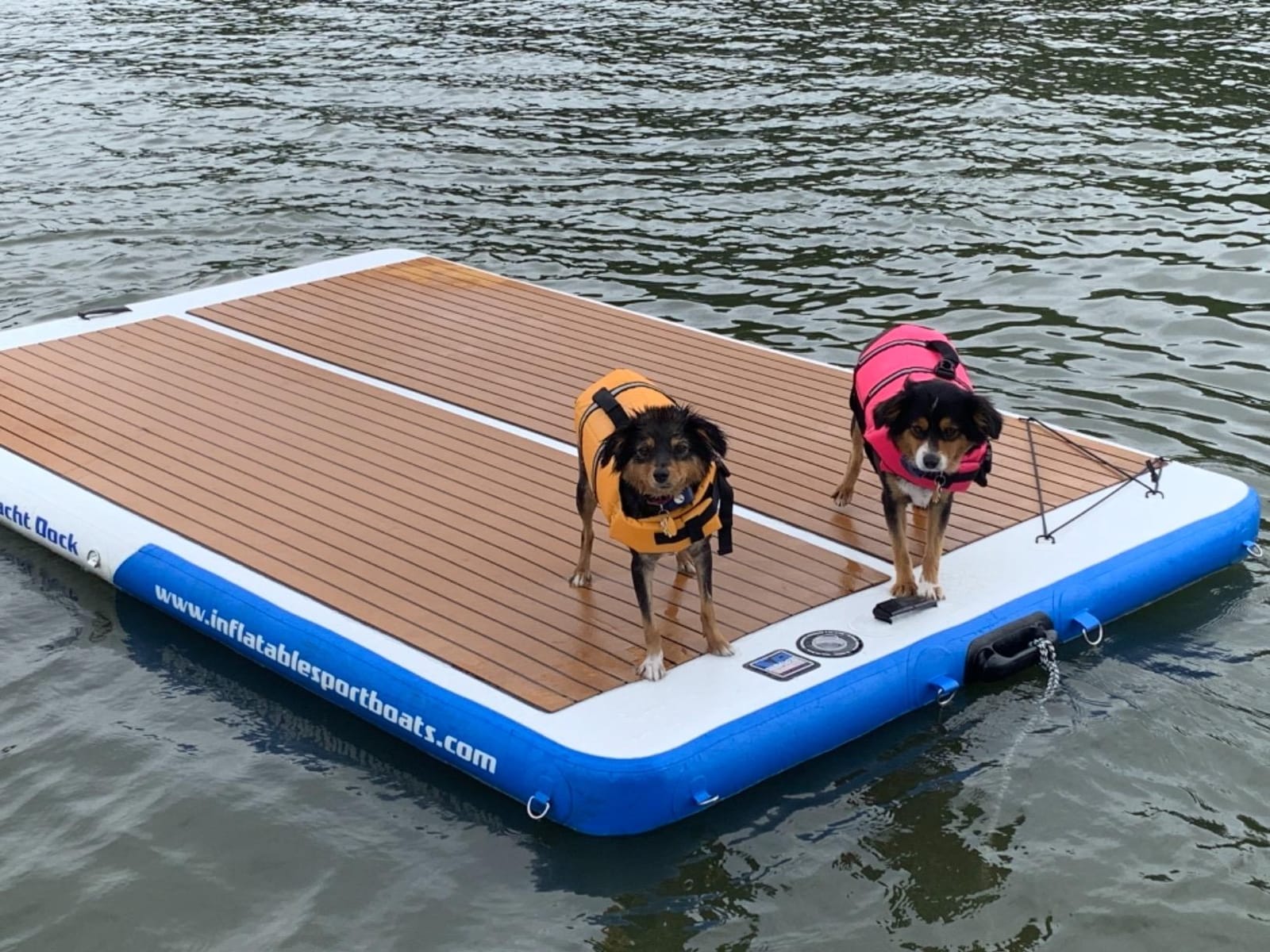 Island Hopper Yacht Dock 10 x 6 Ft, Inflatable Floating Dock Boarding Platform for Boats, Sailboats and Pontoons, Floating Dock for Lakes, Non-Slip EVA Foam, Bumper Rails, 8 D-Rings, 1500 lb Capacity customer photo 1