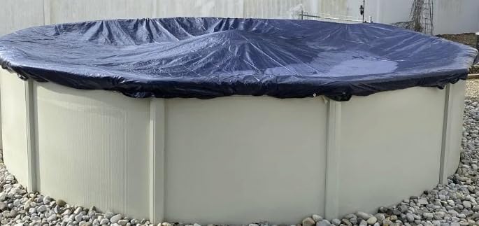 Winter Block 18' ft. Round Pool Winter Cover for Above Ground Pools - 8-Year Warranty, Cold and UV Resistant, Weatherproof and Durable, Winch & Cable Included customer photo 1