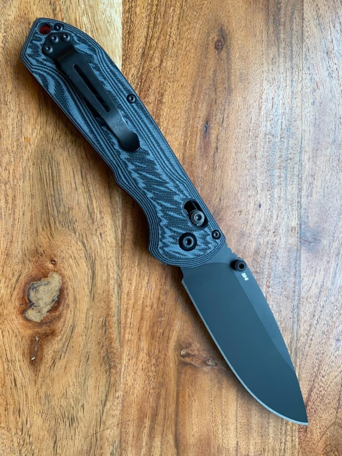 Benchmade Freek EDC Knife, M4 Steel Blade (560BK-1) | Black / Gray / Red G10 handle, Drop-Point blade customer photo 1
