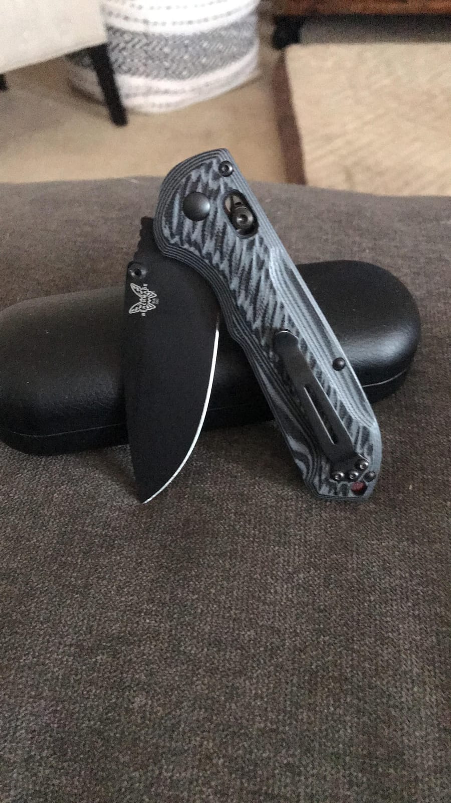 Benchmade Freek EDC Knife, M4 Steel Blade (560BK-1) | Black / Gray / Red G10 handle, Drop-Point blade customer photo 2