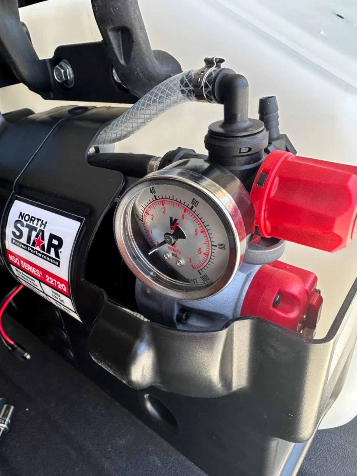 NorthStar ATV Boomless Broadcast/Spot Sprayer, 2.2 GPM, 12V | Wide-area coverage, Targeted spot application, ATV-mounted convenience, Lawn/farm/acreage use, Durable tank construction customer photo 1