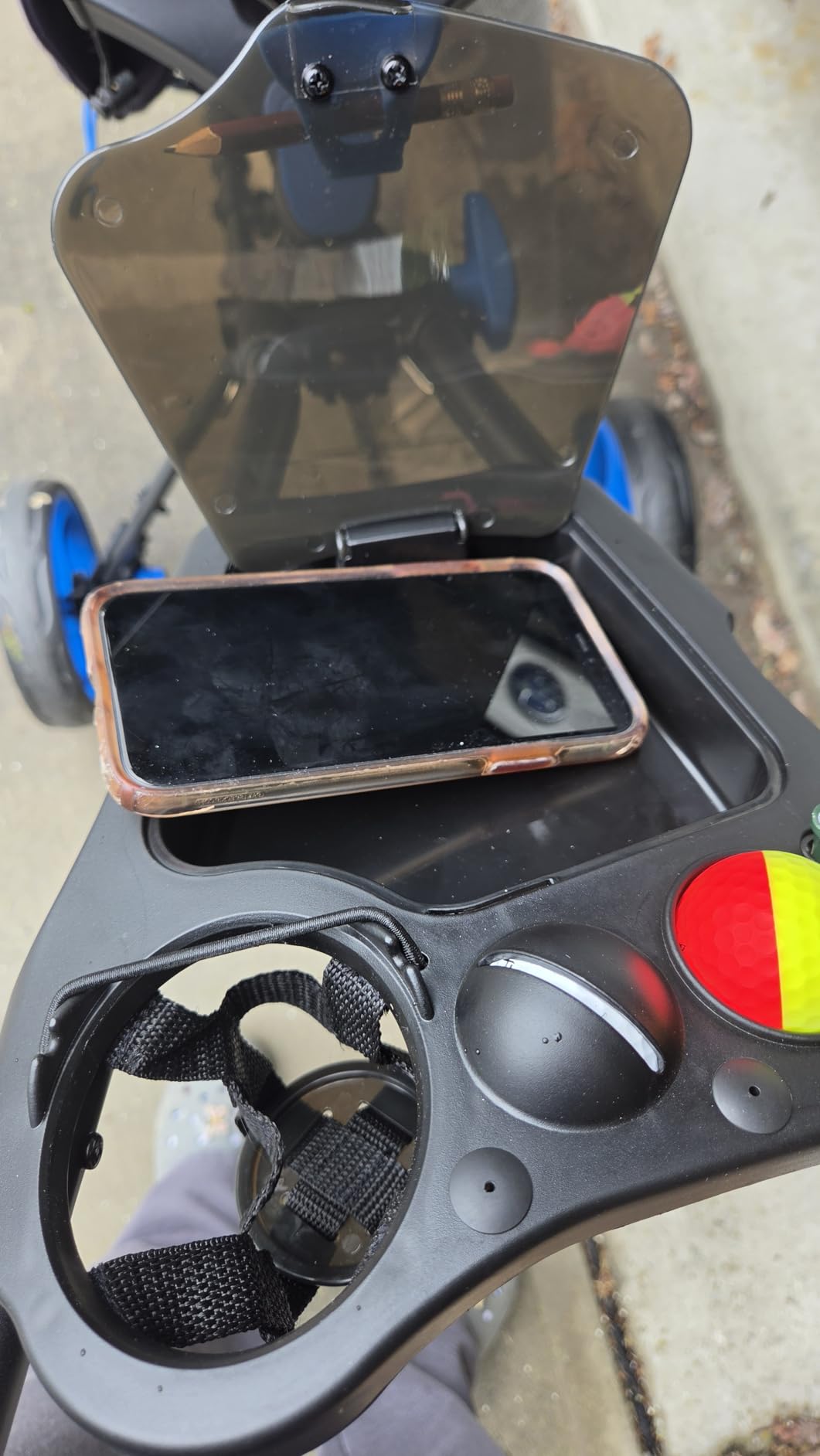 Qwik-Fold - 3-Wheel Golf Push Cart - 360 Degree Swivel Wheel | 1-Second Fold Design, Locking-Track Steering For Tight Turns, Aircraft-Grade Aluminum Frame, Foot Brake customer photo 2