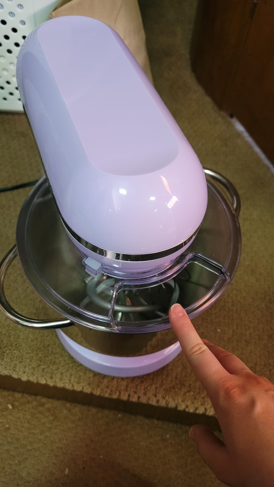 Aucma Stand Mixer, 6.5-QT 660W 6-Speed Tilt-Head Food Mixer, Kitchen Electric Mixer with Dough Hook, Wire Whip & Beater (Black, 6.5QT) customer photo 1