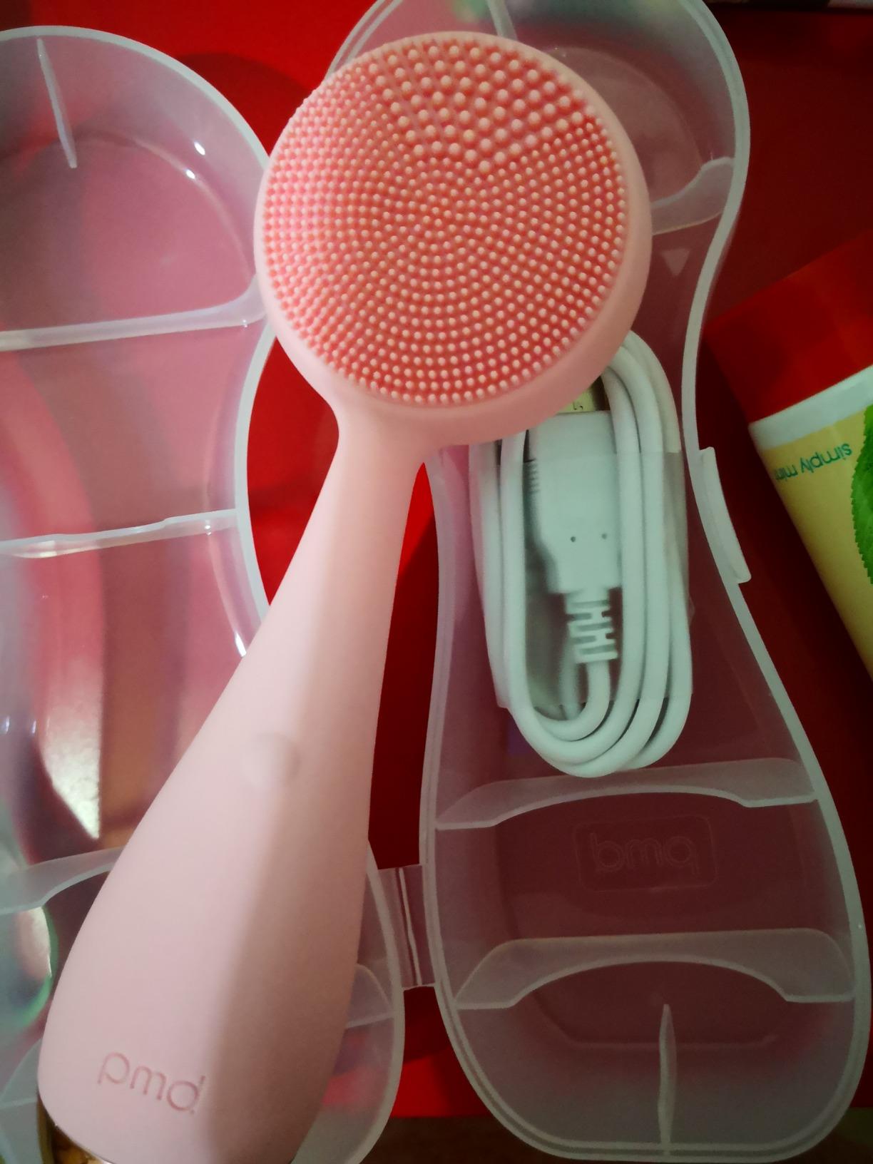 PMD Beauty Clean Pro - Electric Facial Cleansing Brush, Smart Facial Device with Silicone Brush & Heated Anti-Aging Aluminum, Gemstone, Precious Metal Massager customer photo 1