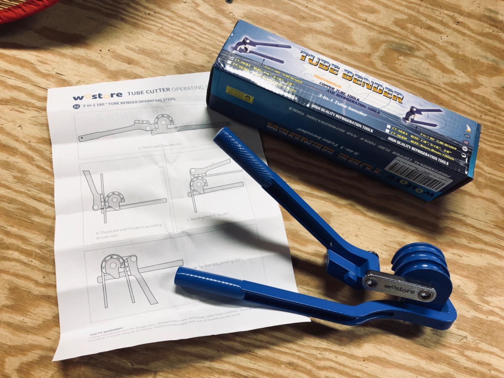 Wostore 3-in-1 Tubing Bender 180°, 1/4