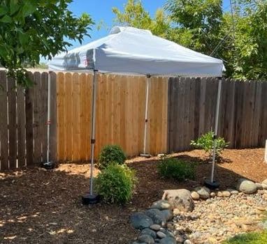 MASTERCANOPY 10x10 Durable Pop Up Canopy Tent with Roller Bag, White - One Person Setup, Vented Top, 4 Sandbags, 4 Ropes, 8 Stakes customer photo 1