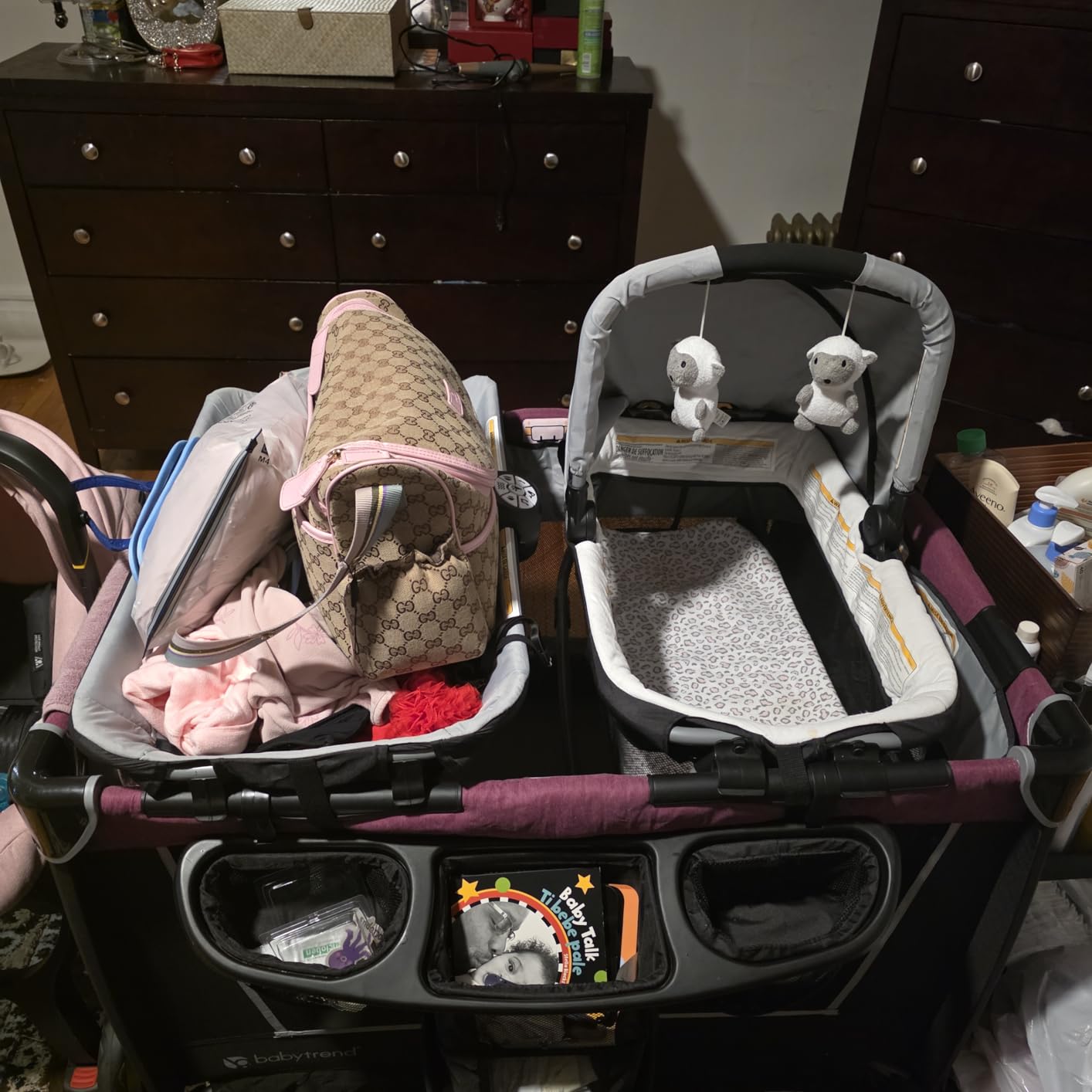 Baby Trend Retreat Nursery Center Playard, Bassinet & Storage, Robin | Portable Playard with Changing Table, Foldable and Convertible Travel Play Crib for Babies and Toddlers customer photo 1