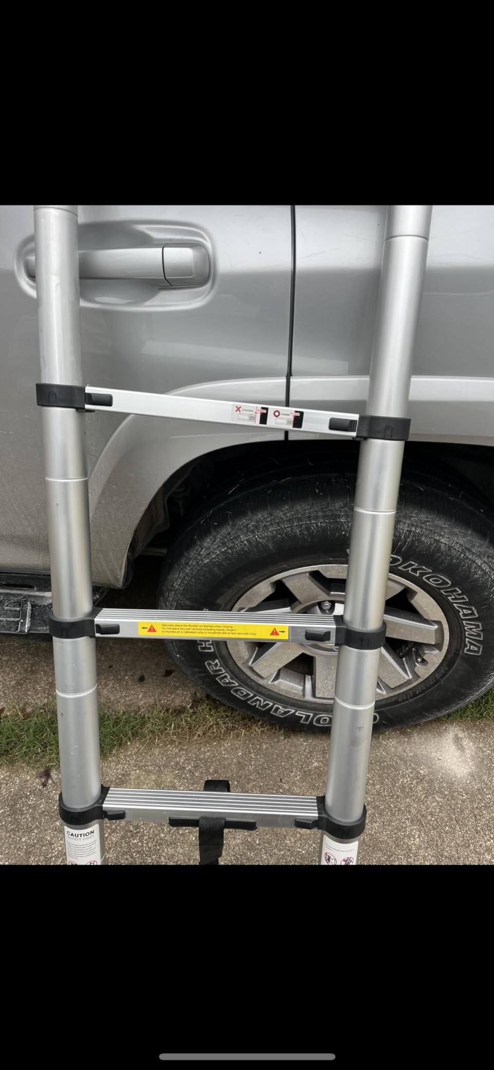 (8.5Ft/2.6M) Aluminum Multi-Purpose Telescoping Ladders | Multi-Purpose Collapsible Ladder for RV or Outdoor Work customer photo 2